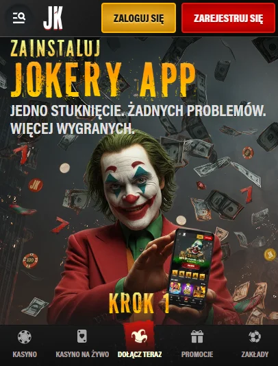 Casino Jokery interfejs na komputerze i telefonie